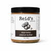 Jar of Reid's Gourmet Espresso Peanut Butter on a white background