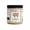 Jar of Reid's Gourmet bacon peanut butter on a white background