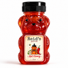 Honey bear container with Reid's Gourmet Hot Honey label on a white background