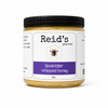 Jar of Reid's lavender whipped honey on a white background