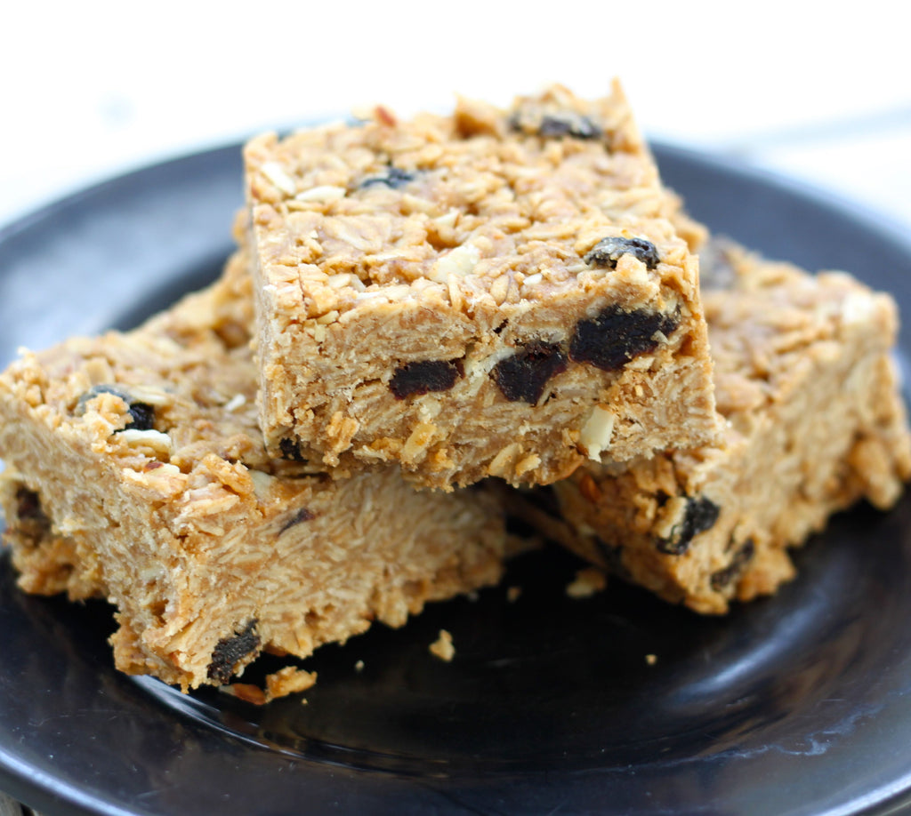 Breakfast Bars with cinnamon peanut butter